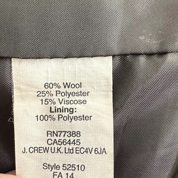 J. Crew Lady Day Top Coat Long Overcoat Wool Blend Charcoal Gray 20 - Picture 11 of 16